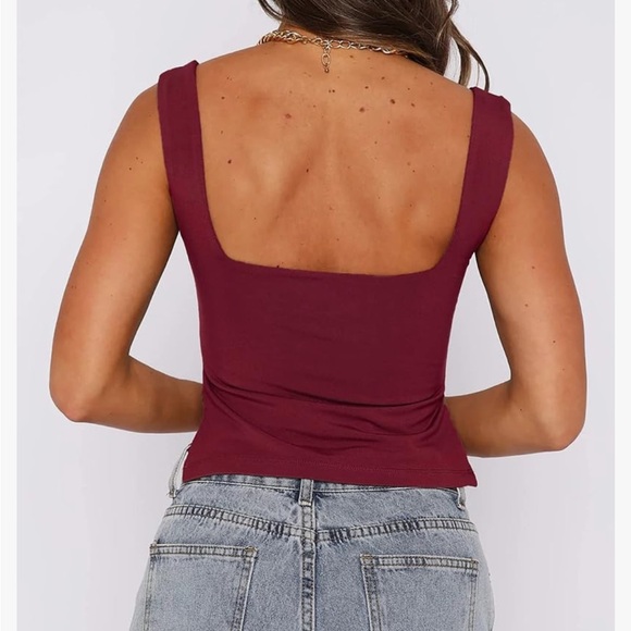 NWT crop top small wine color - Picture 2 of 3